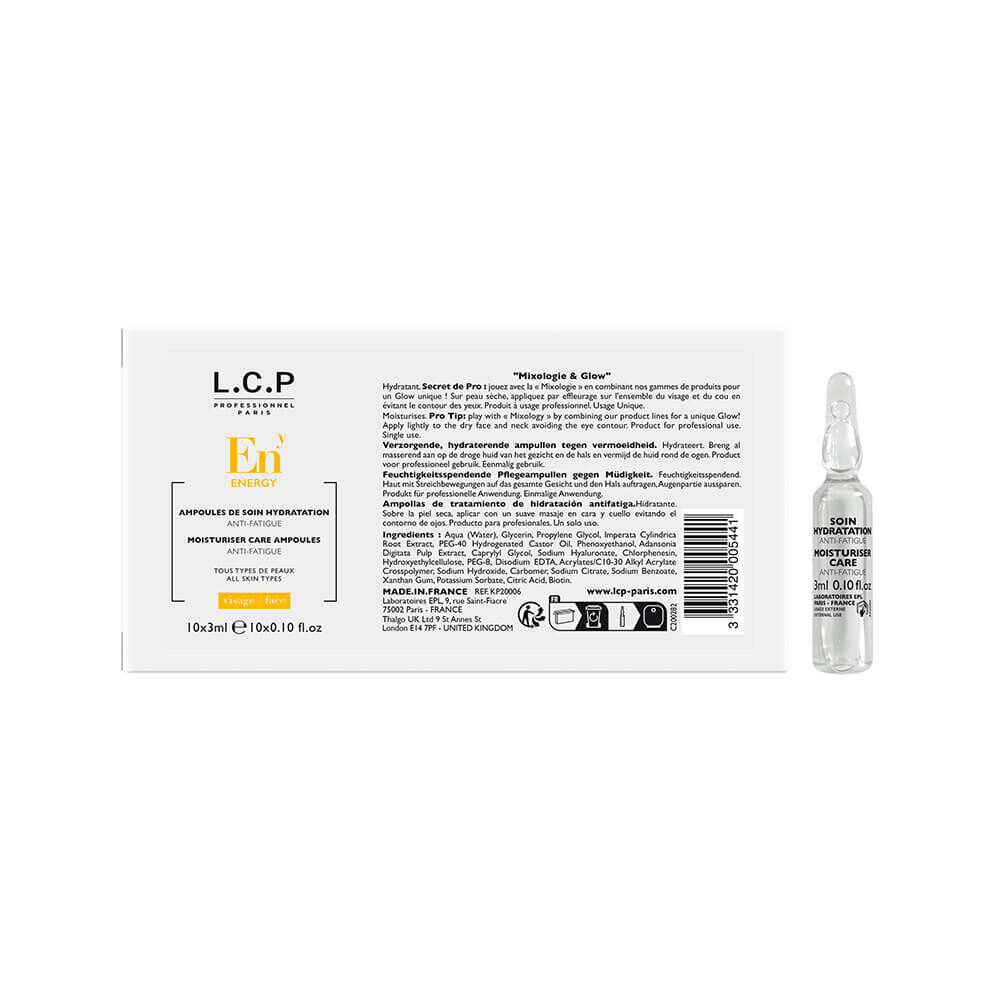 L.C.P Professionnel Energy Feuchtigkeitsspendende Pflegeampullen gegen Müdigkeit 3ml L.C.P Professionnel Energy Feuchtigkeitsspendende Pflegeampullen gegen Müdigkeit 3ml