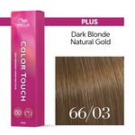 Wella Professionals Color Touch Demi-permanente Haarfarbe 66/03 Dunkelblond Intensiv Natur gold 60ml