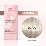Wella Professionals Shinefinity Zero Lift Glaze Demi-permanente Haarfarbe 09/02 Natural Soft Sage 60ml
