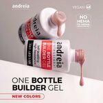 Andreia Professional One Bottle Builder Gel 3 In 1 - Aufbaugel 3 In 1 Geringe Viskosit&auml;t - Glitzer-Softwei&szlig; 14ml