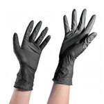 S-PRO Handschuhe Einweg Nitril Gro&szlig; Schwarz 100Stk