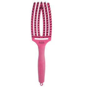 Olivia Garden Fingerbrush Pflege Ikonisch Wildschwein & Nylon Heißes Rosa