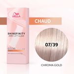 Wella Professionals Shinefinity Zero Lift Glaze Demi-permanente Haarfarbe 07/39 Mittelblond Gold-Fumé 60ml