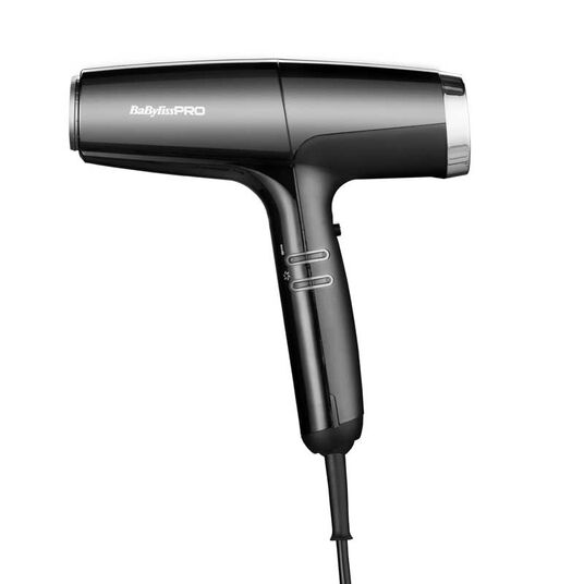BaByliss PRO Falco Italienischer Hochgeschwindigkeitsf&ouml;hn Silber Schwarz BAB8550BE