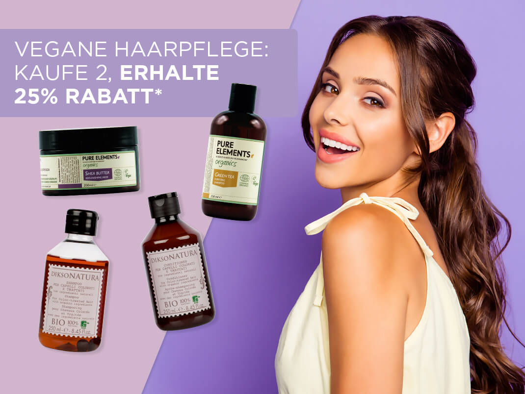 Angebote auf vegane Haarpflege: kaufe 2, erhalte 25% Rabatt*