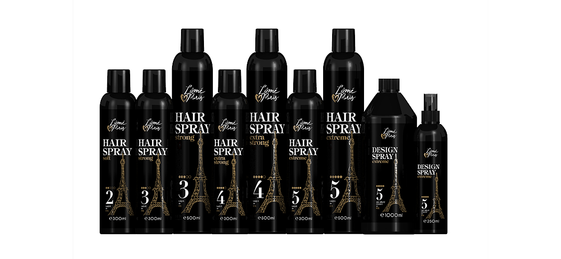 Gruppiertes Bild der Lômé Paris Fix-Stylingprodukte