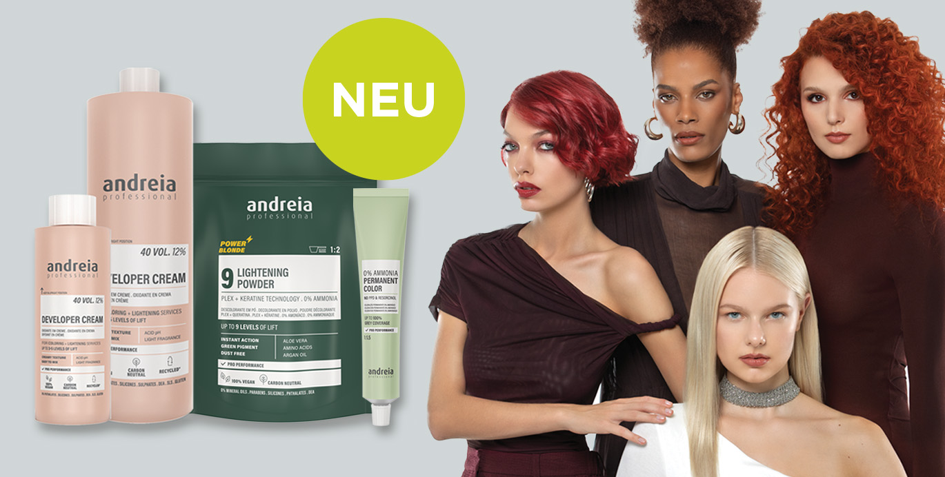 Andreia Professional Hair ist endlich da. 100 % vegane professionelle Haarfarbe